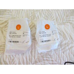 LOT OF 2 RESPIRONICS COMFORT GEL BLUE FLAP AND GEL CUSHION LARGE NEW IN PACKAGE